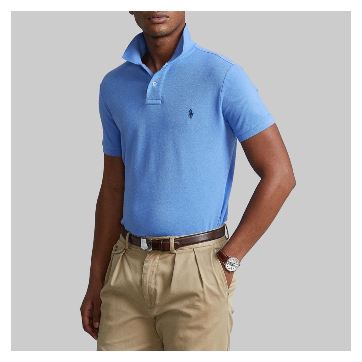 Blue Cotton Polo Shirt main product photo