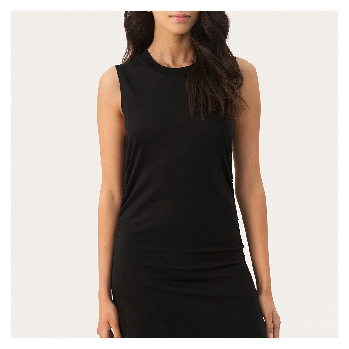 Black Asymmetric Maxi Dress main product photo