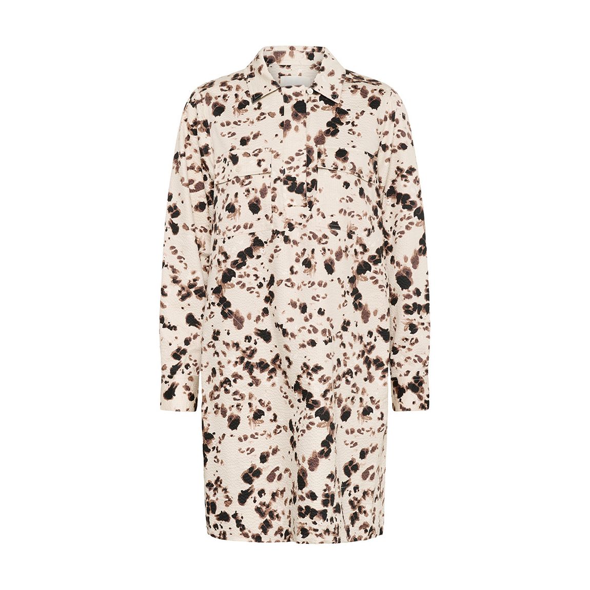 Beige Leopard Print Mini Dress main product photo