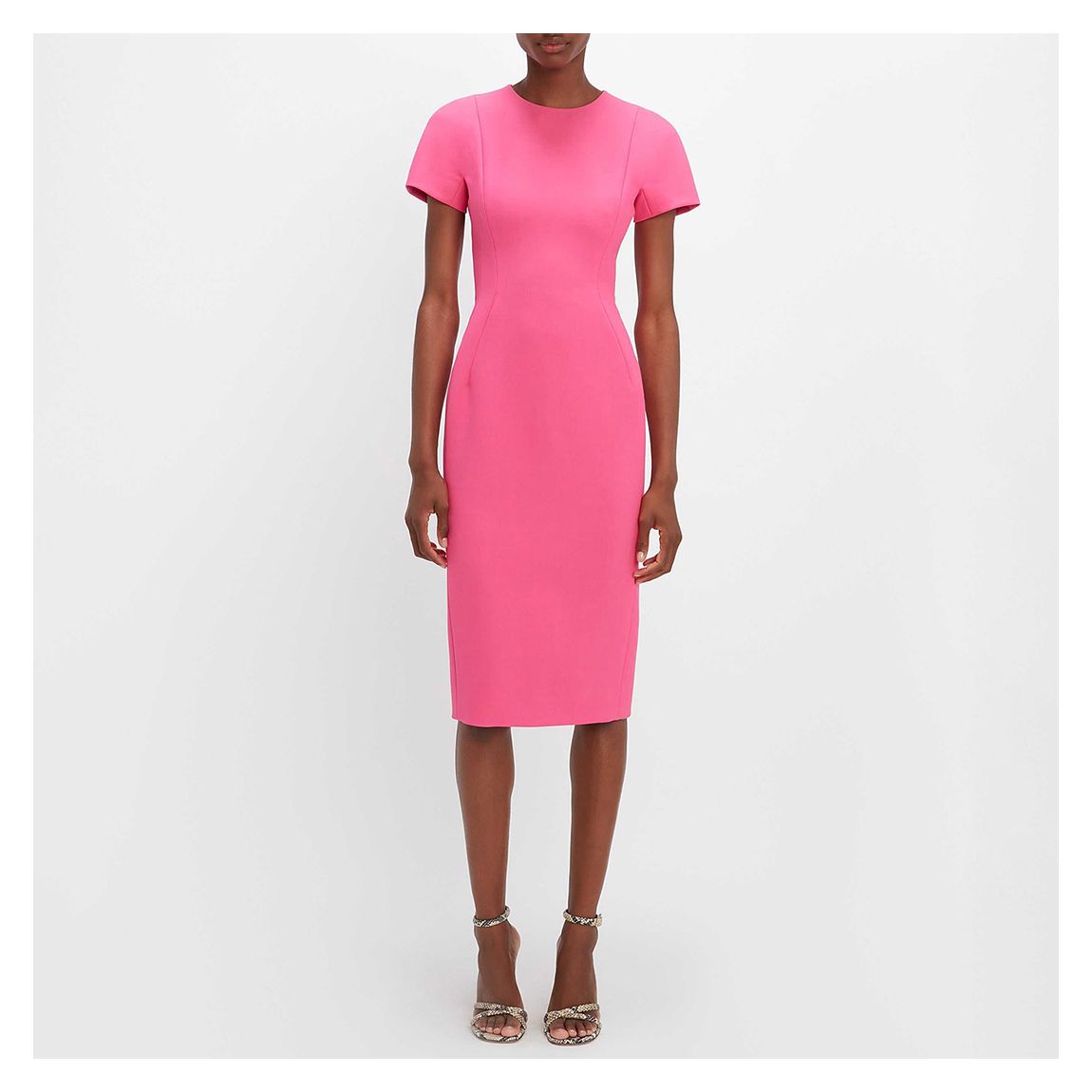 Powder Pink Fitted T-Shirt Dress main product photo
