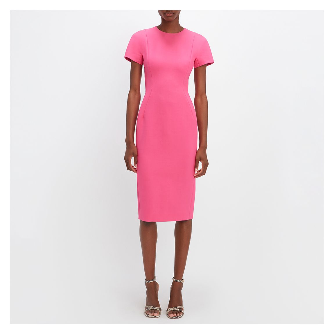 Rose Pink Fitted T-Shirt Dress main product photo