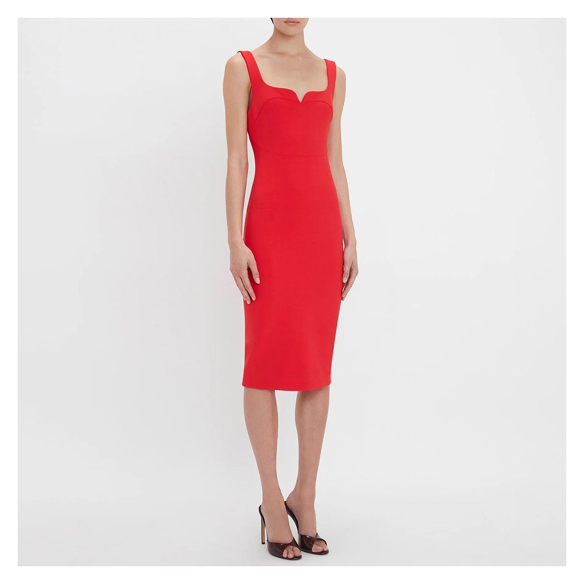 Scarlet Sleeveless Fitted Midi Dress main product photo