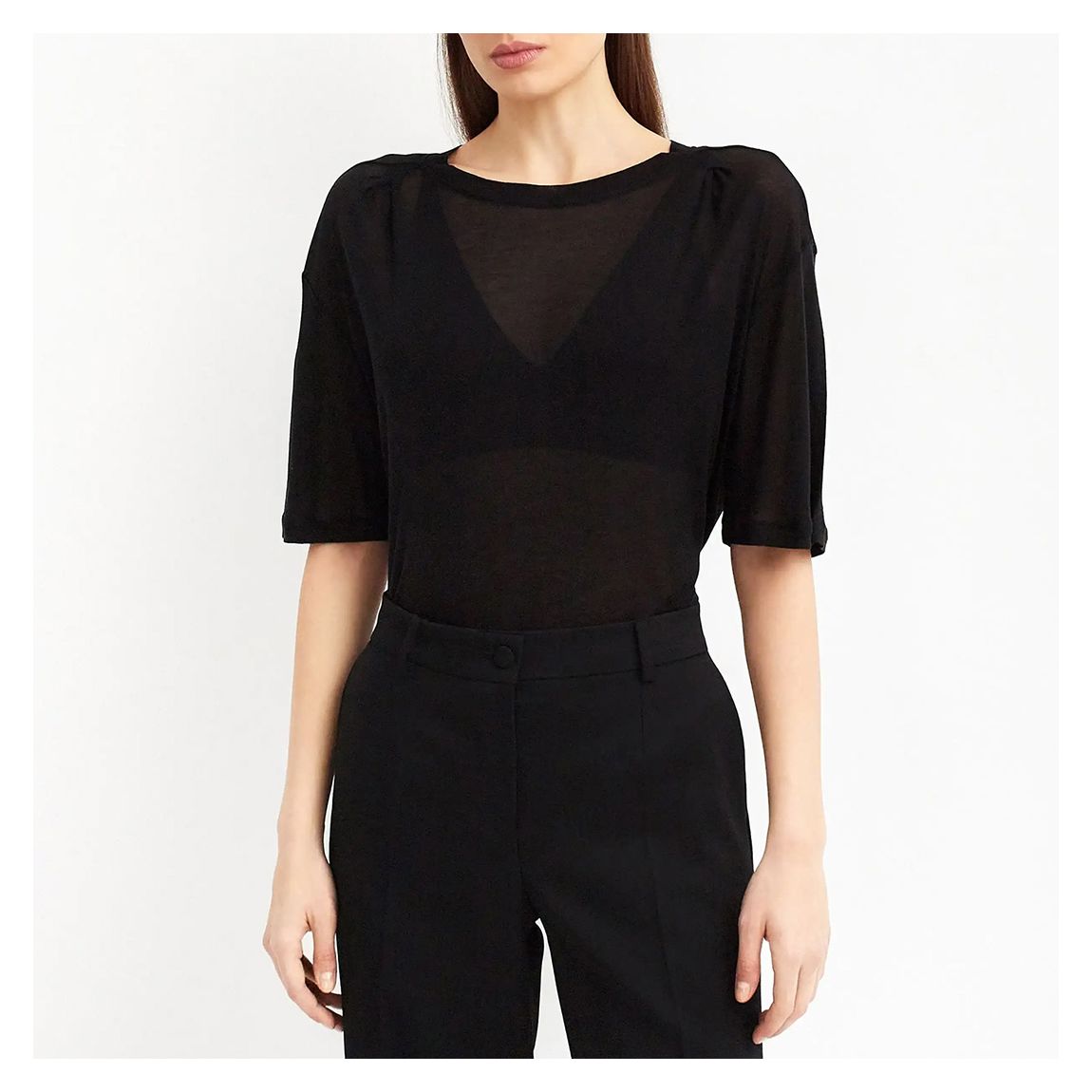 Black Drape Sleeve T-Shirt main product photo
