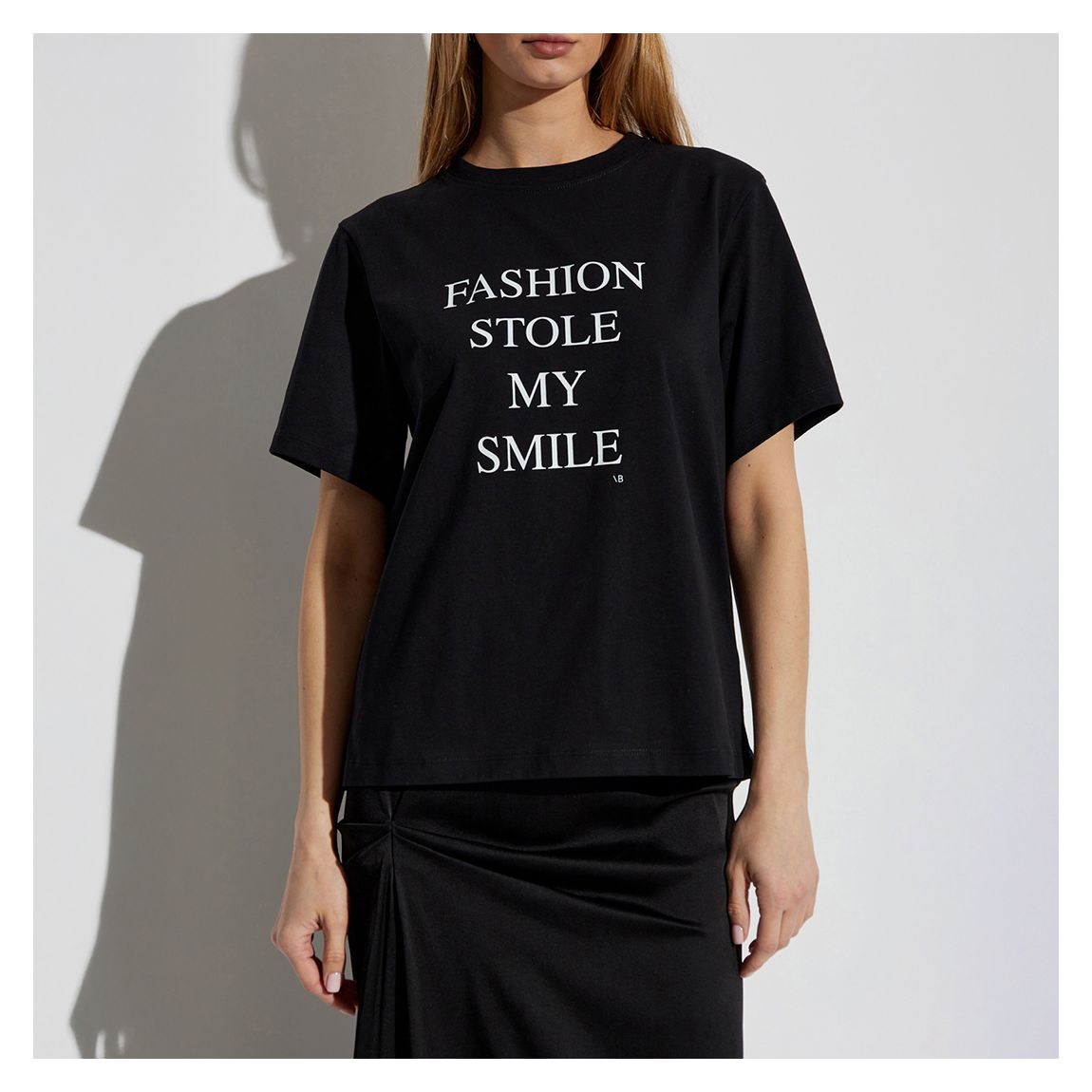 Black Graphic Slogan Tee main product photo