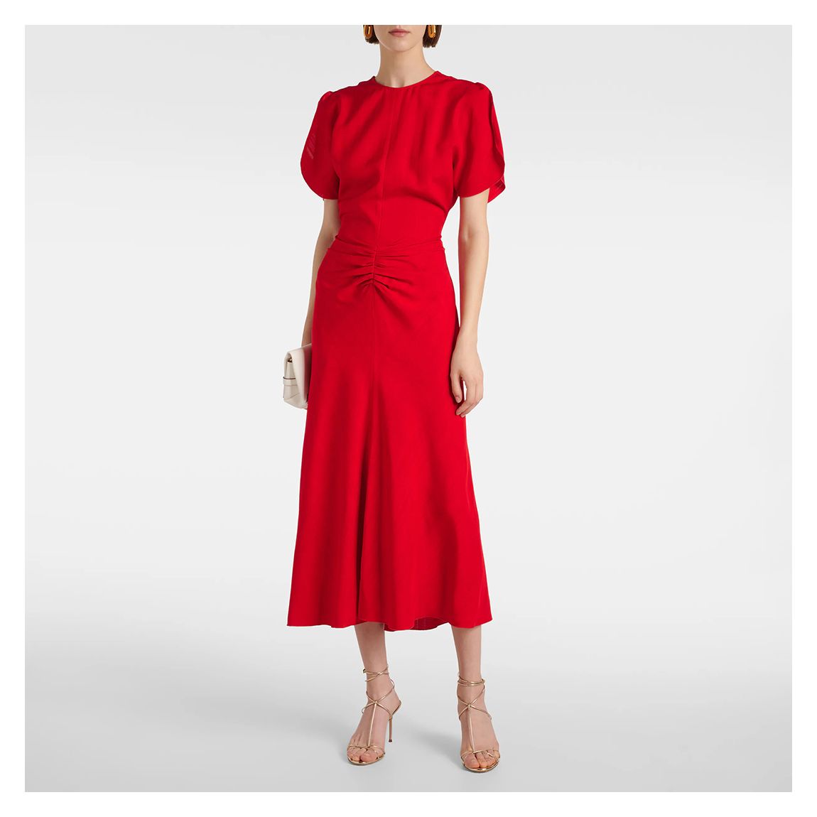 Scarlet Gathered Waist Midi Dress main product photo