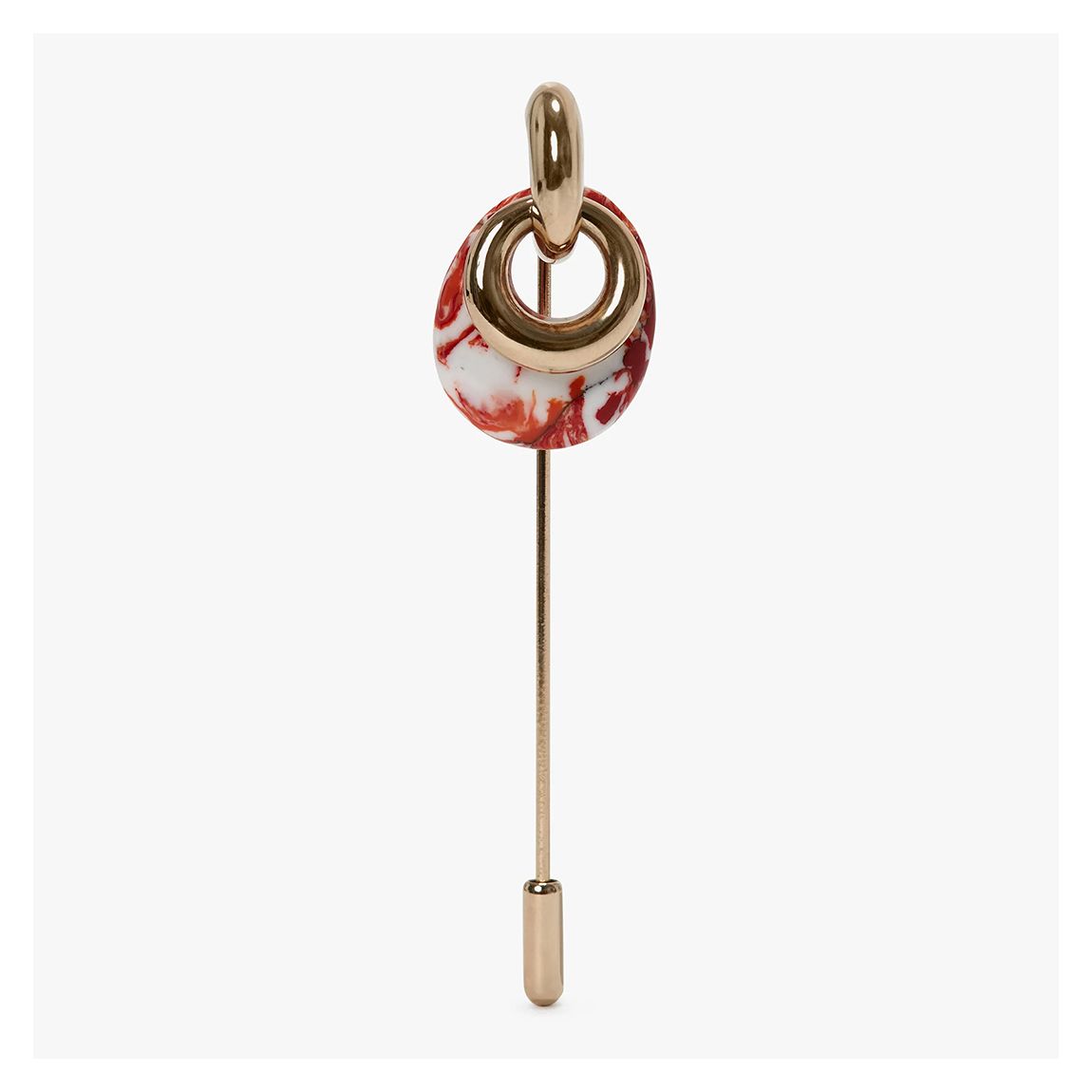 Gold/Orange Resin Charm Brooch main product photo