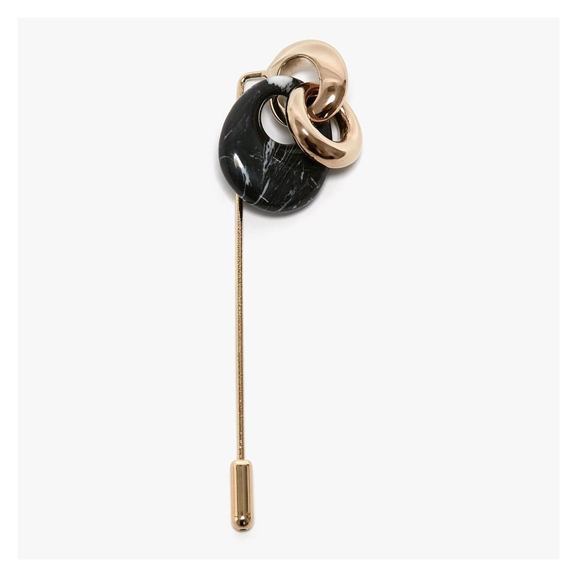 Gold/Black Resin Charm Brooch main product photo