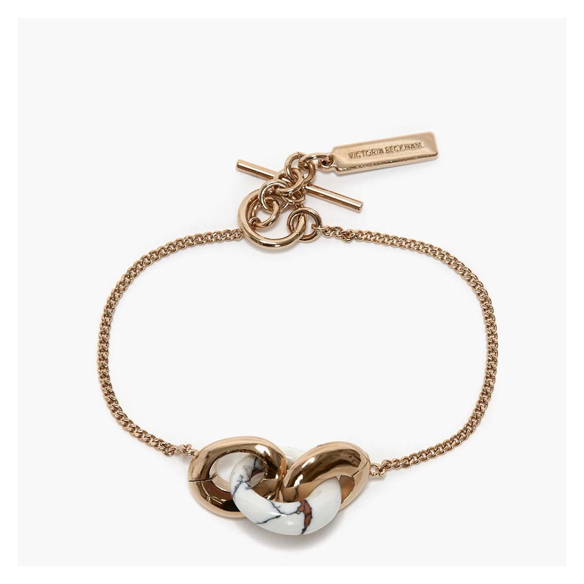 Gold/White Resin Charm Bracelet main product photo