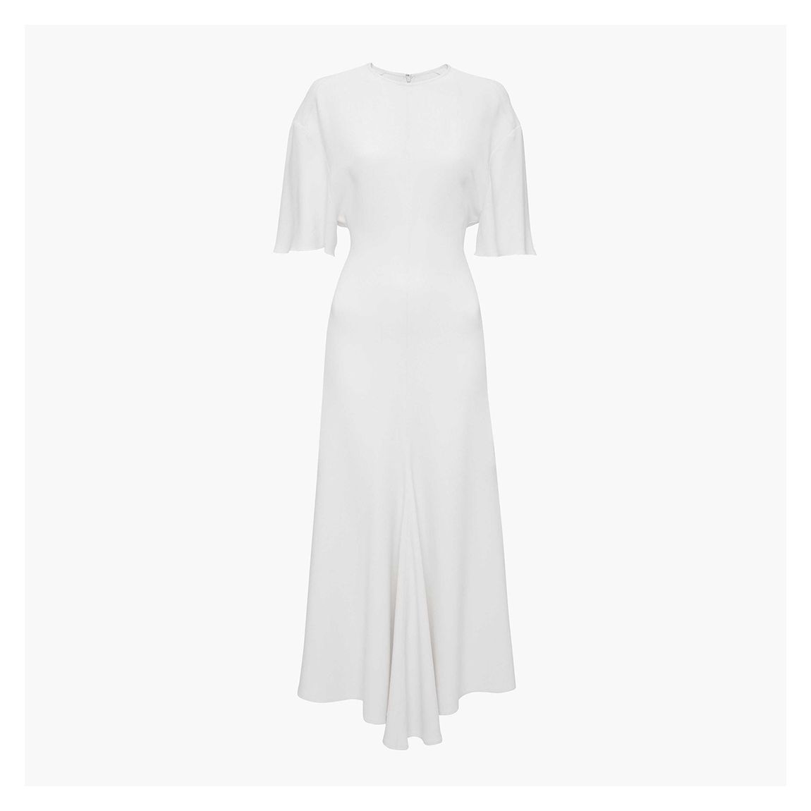 Ivory Drop Shoulder Fit & Flare Midi Dress main product photo