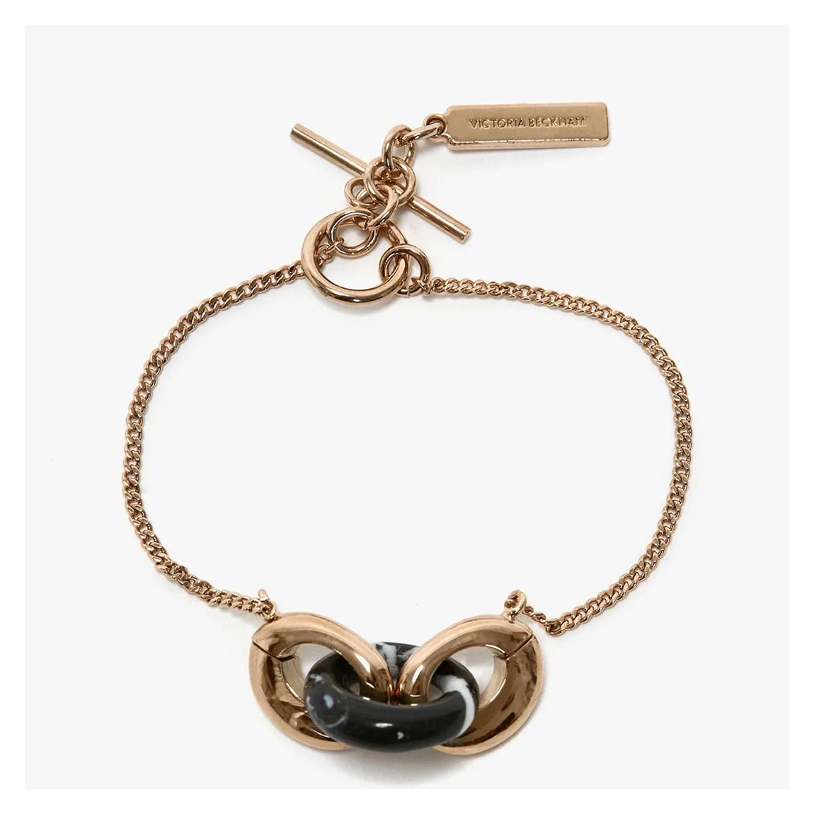 Gold/Black Resin Charm Bracelet main product photo