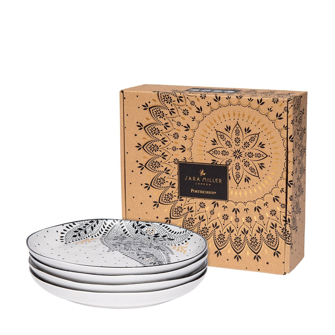 Set of 4 Artisanne Noir Salad Plate main product photo