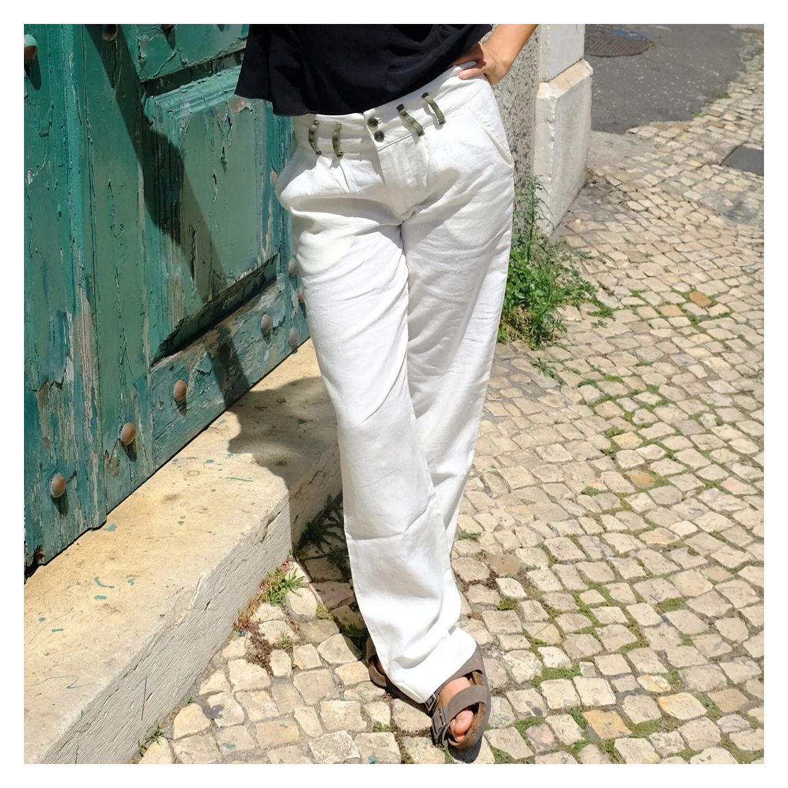 Ivory Linen Trousers main product photo