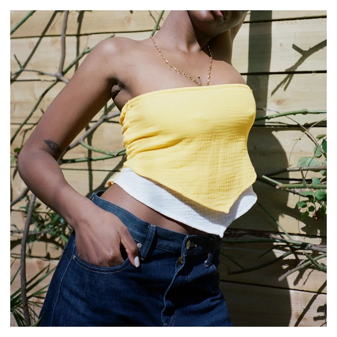 Lemon Double Bandeau Top main product photo
