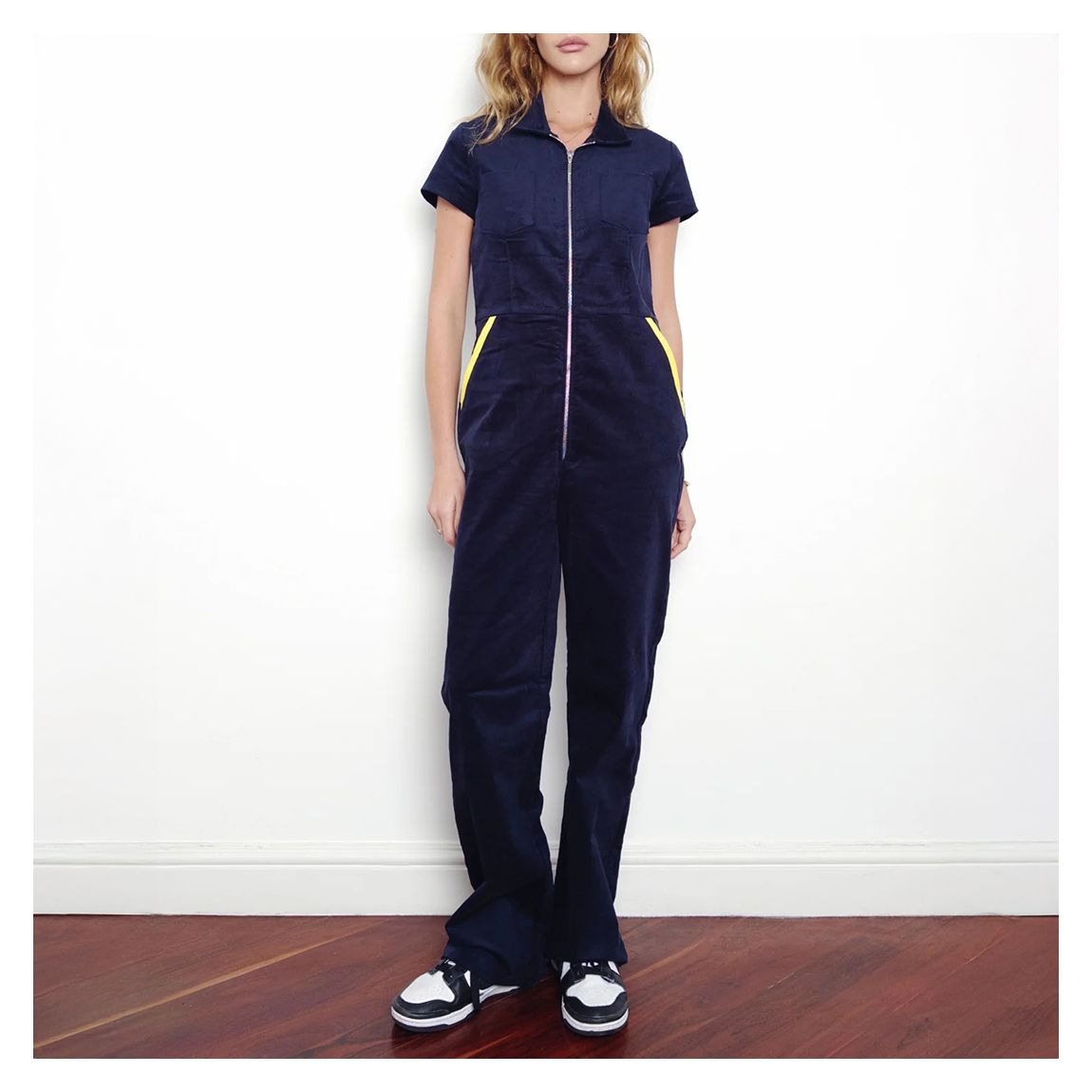 Navy Corduroy Jumpsuit main product photo