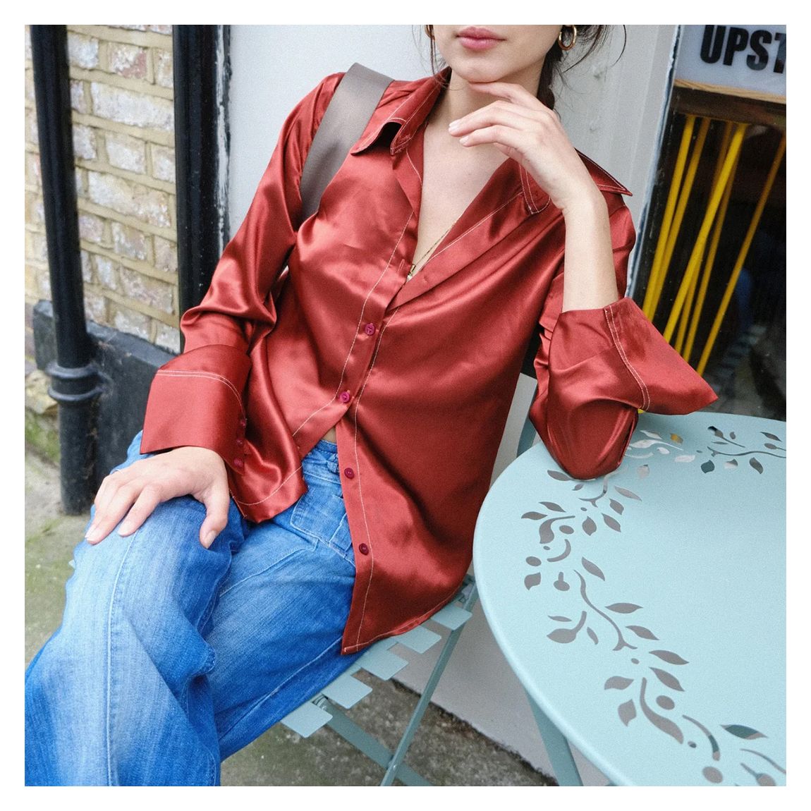 Rust Silk Blend Shirt main product photo