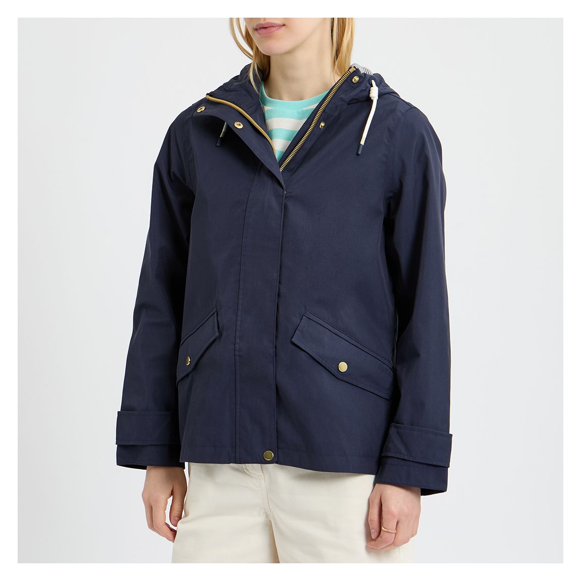 Special Price - Navy Waterproof Hooded Raincoat main product photo