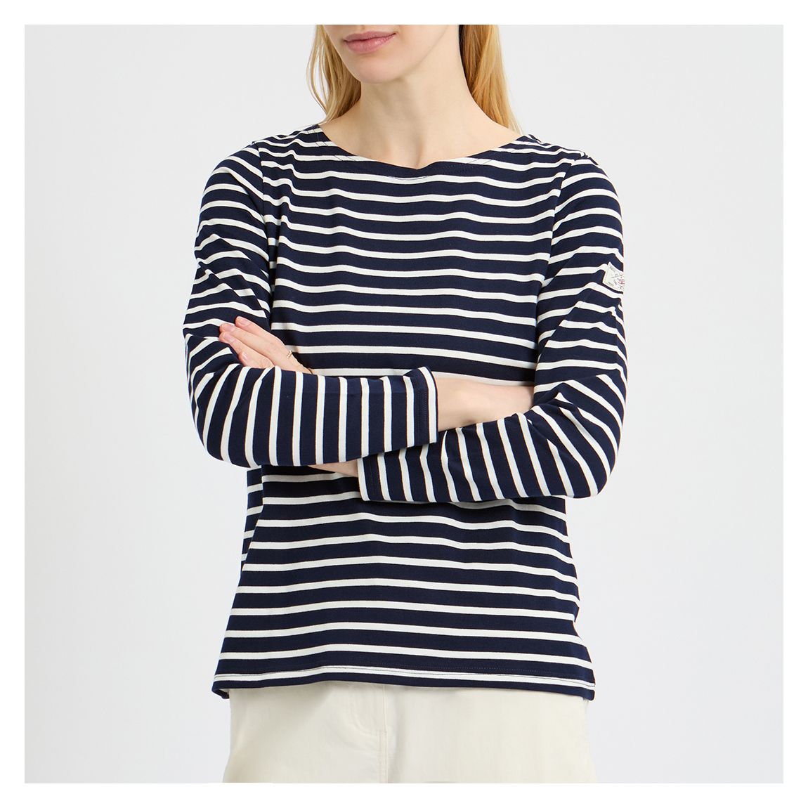 Special Price - Navy/White Stripe Long Sleeve Top main product photo