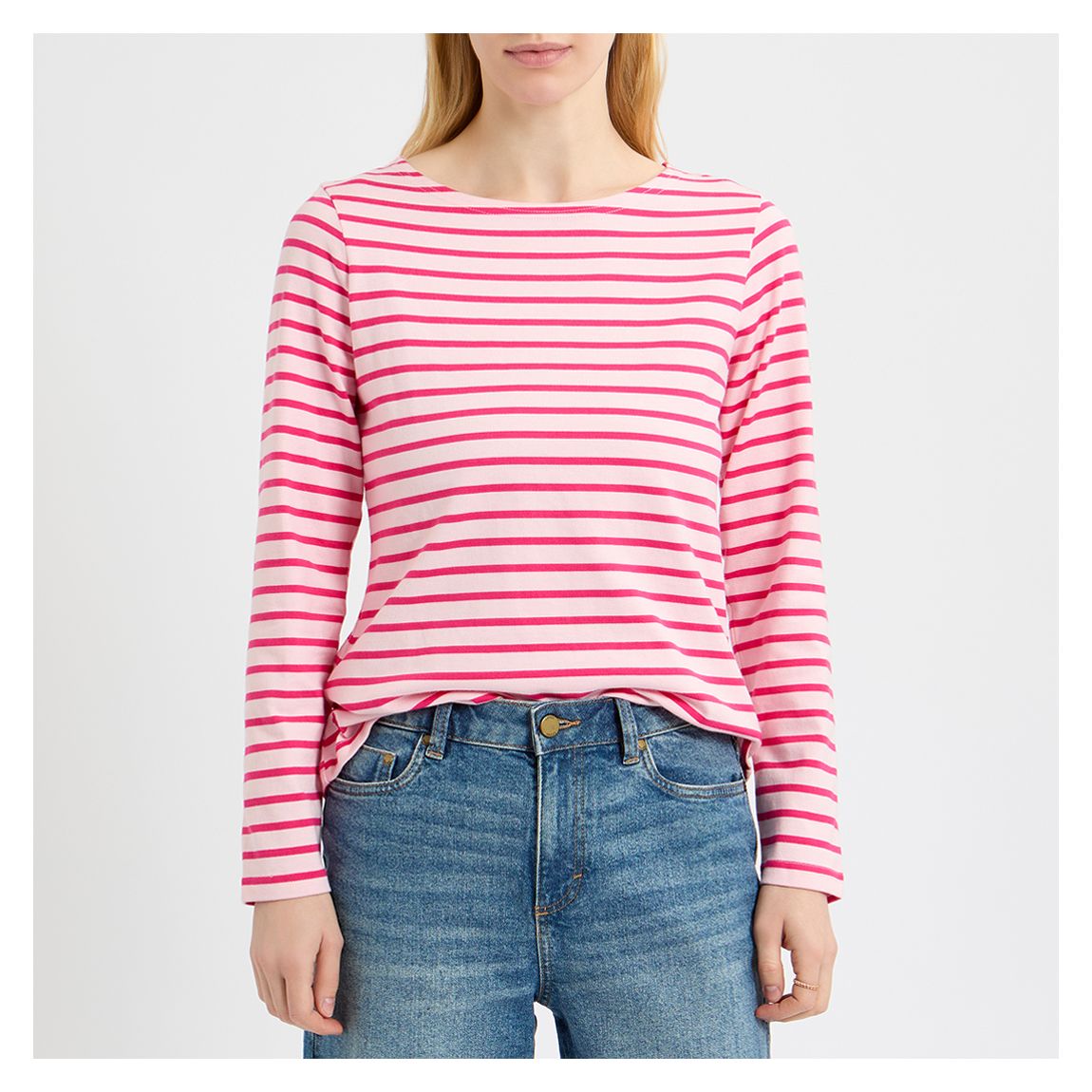 Special Price - Red/White Stripe Long Sleeve Top main product photo