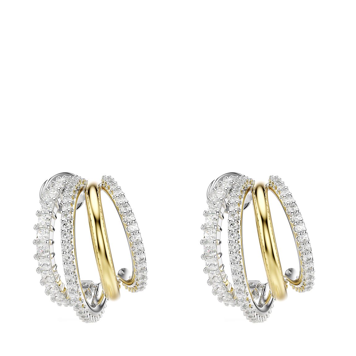 Silver Gold Hyperbola Hoop Earrings main product photo