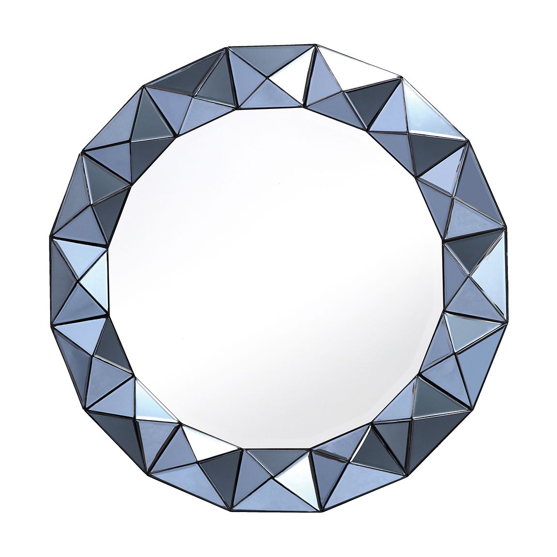 Cetara Round Mirror With Smoked Grey 3D Border 80C main product photo