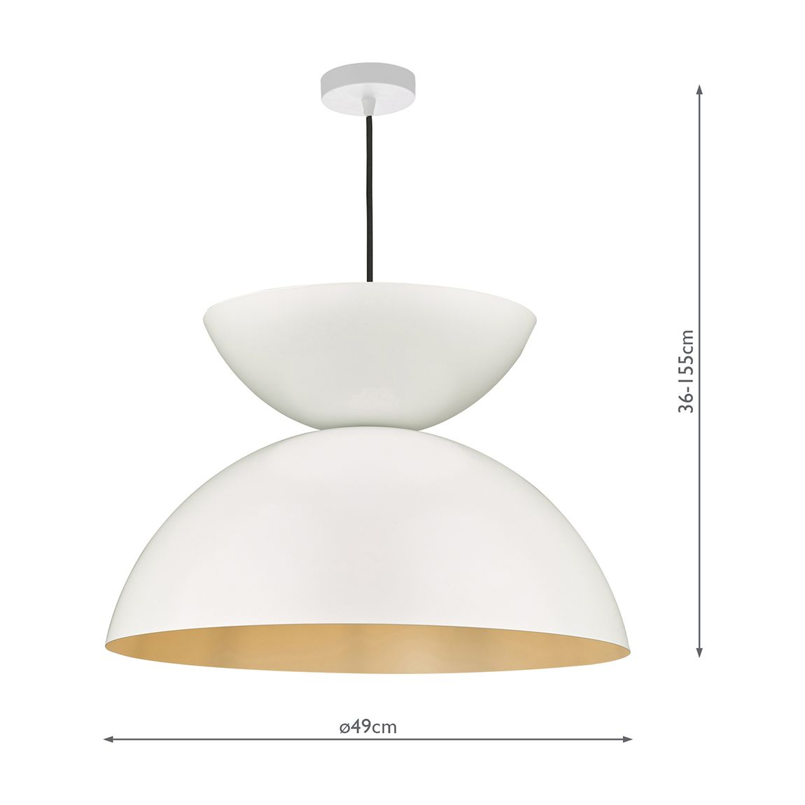 RIYA 1LT PEND WHITE main product photo