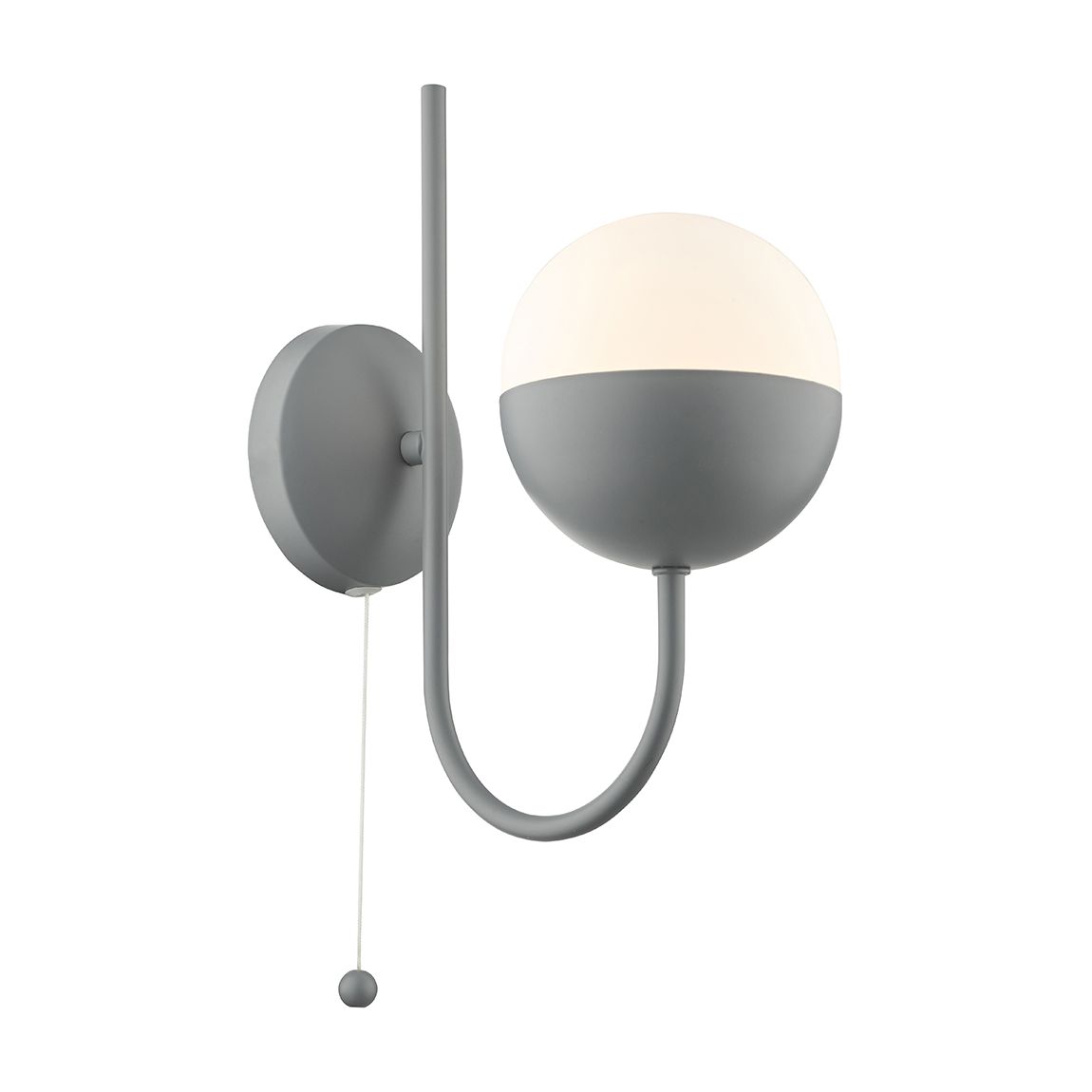 Andre 1Lt W/Lt Powdercoat Grey / Opal Glass main product photo