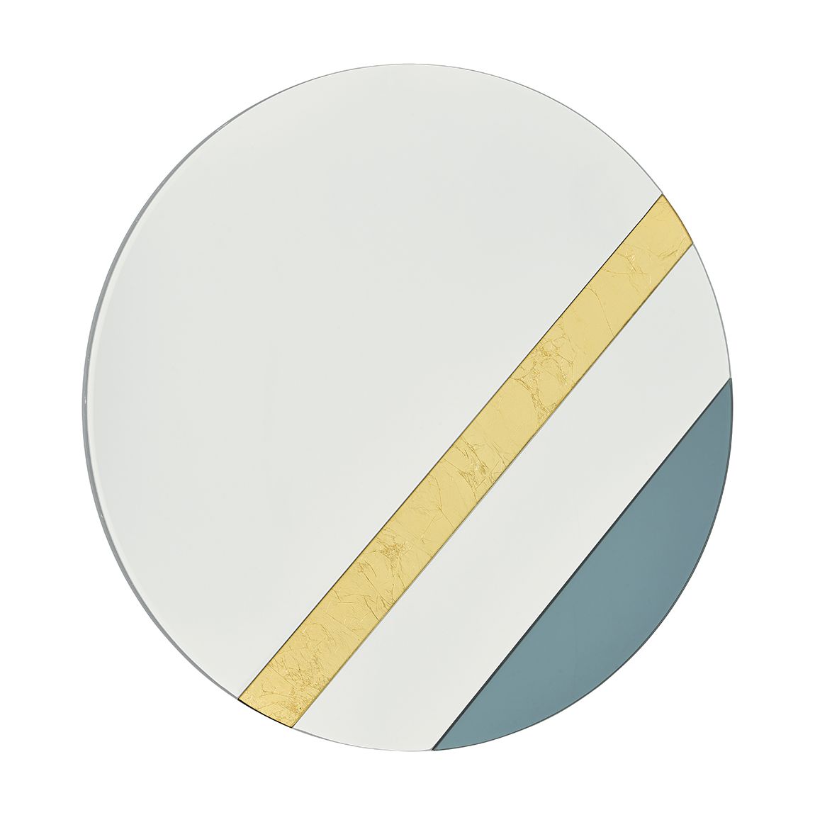 JELENA ROUND MIRROR GOLD LEAF AND SMOKED 60CM main product photo