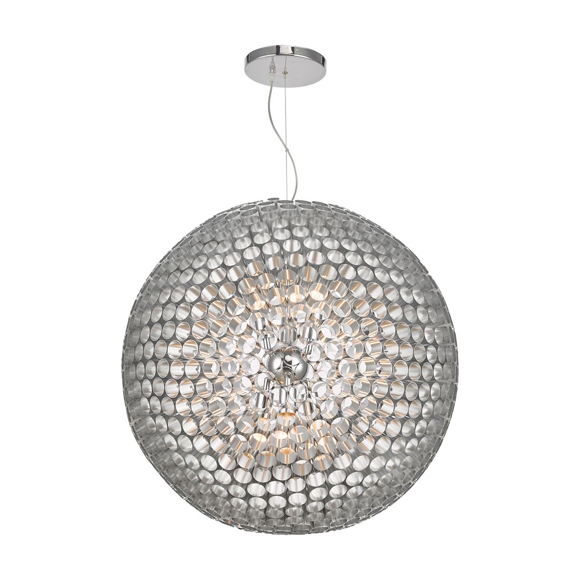 Serafina 6Lt Globe Pend Brushed Chr Large main product photo