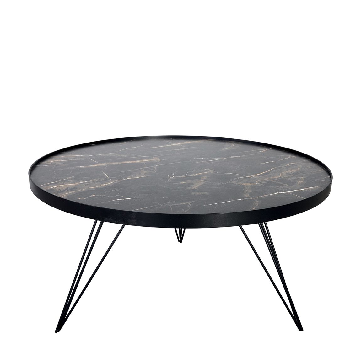 Rauma Round Coffee Table Dark Grey Stone main product photo