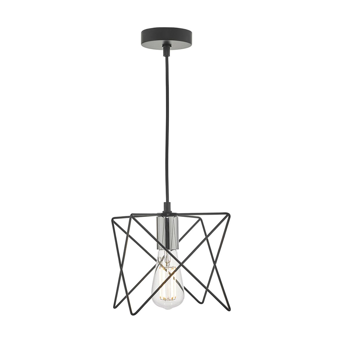 MIDI 1LT PEND BLK / POL CHR main product photo