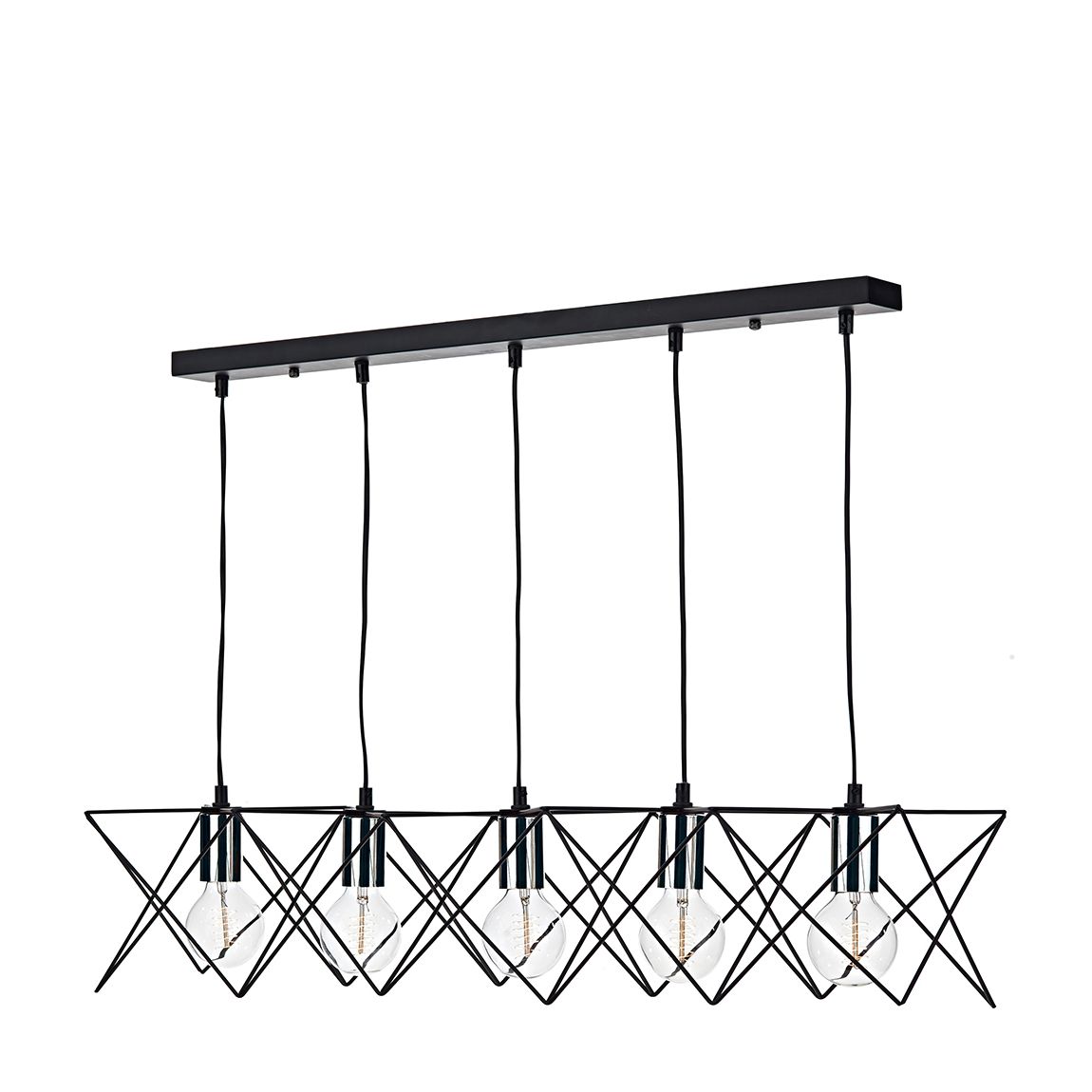 Midi 5Lt Bar Pend Blk / Pol Chr main product photo