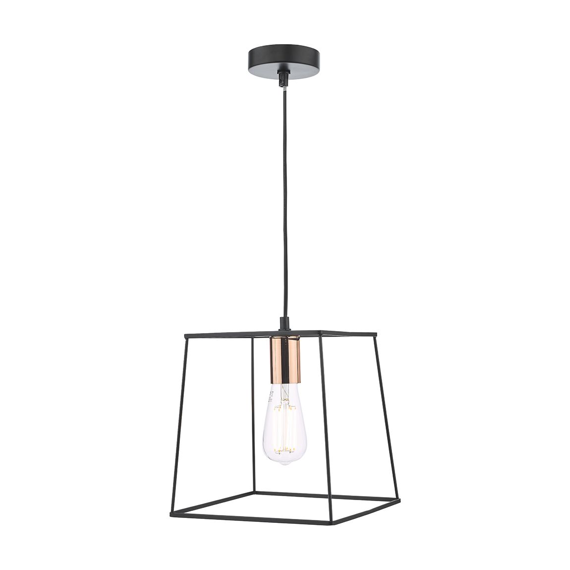 TOWER 1LT PEND BLK AND COPPER main product photo