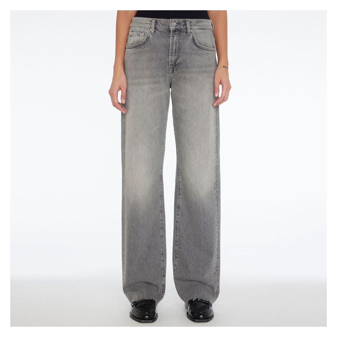 TESS TROUSER Manhattan with Raw Cut main product photo