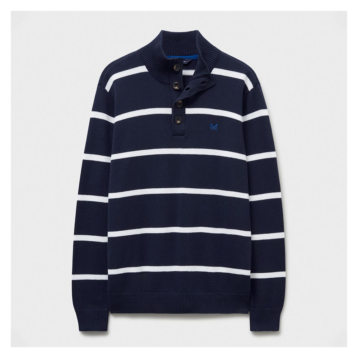 Navy Button Up Stripe Jumper main product photo