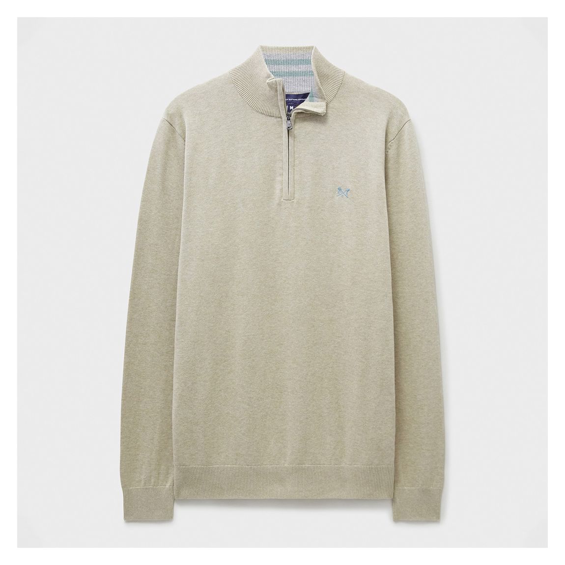 Stone Marl Half Zip Knit Jumper main product photo