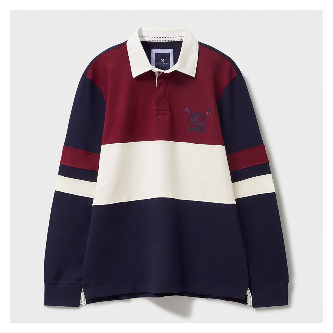 Navy/Burgundy Colourblock Rugby Top main product photo