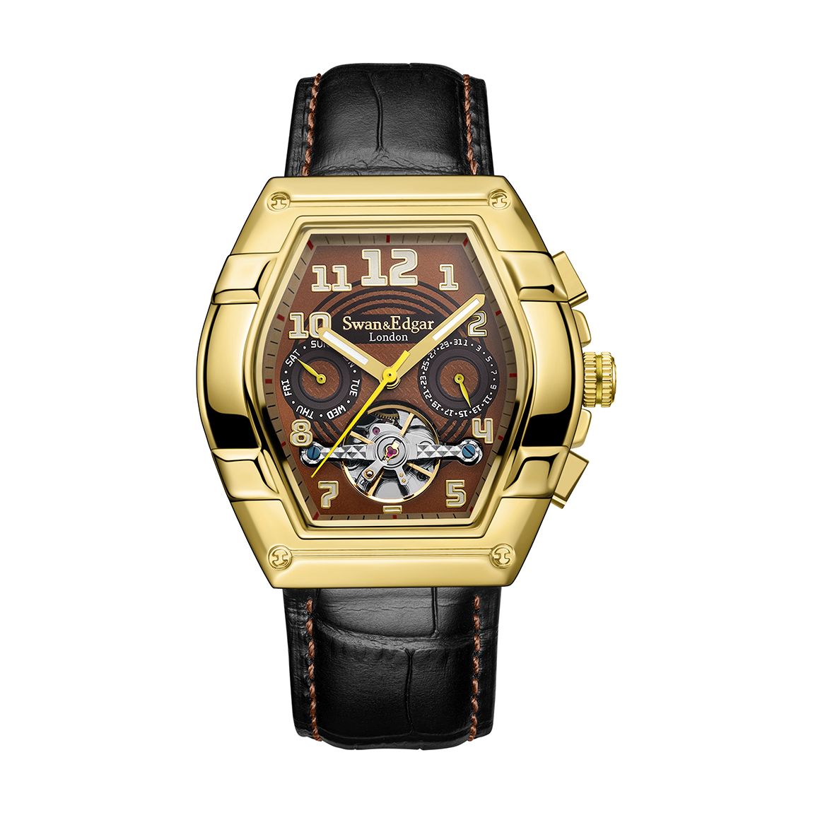 Gold Brown Limited Edition Hand Assembled Excavator Automatic Watch main product photo