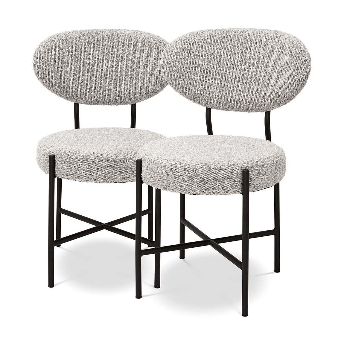 Vicq Dining Chair Set Of 2, Boucle Grey main product photo