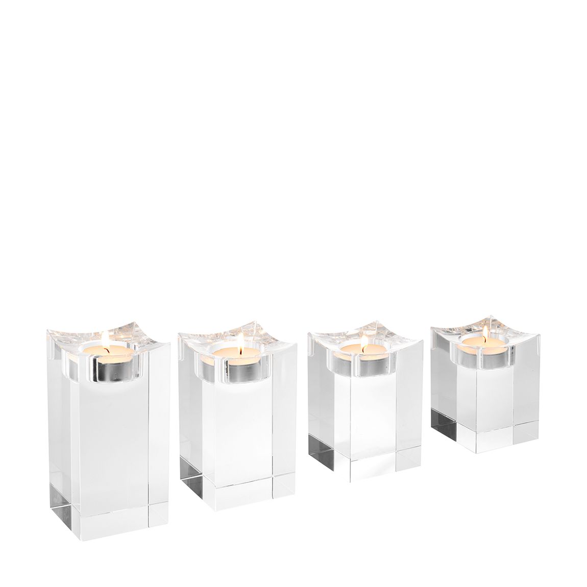 Tealight Holder Giancarlo L Crystal Glass Set Of 4 main product photo