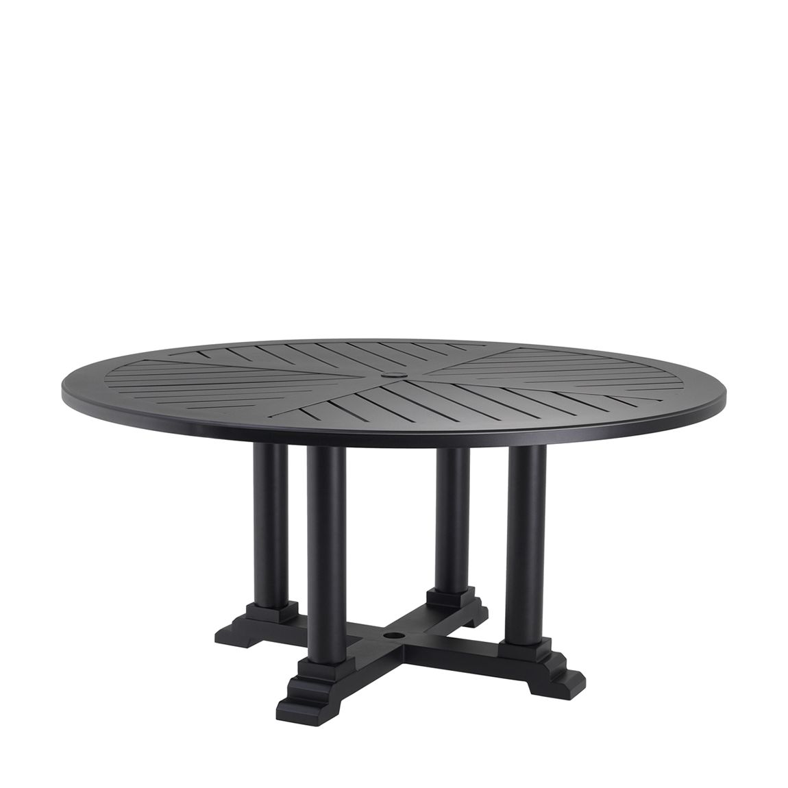 Bell Rive Outdoor Dining Table, Round Large Black main product photo