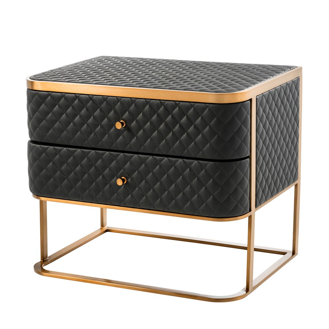 Nightstand Monfort brushed brass finish main product photo