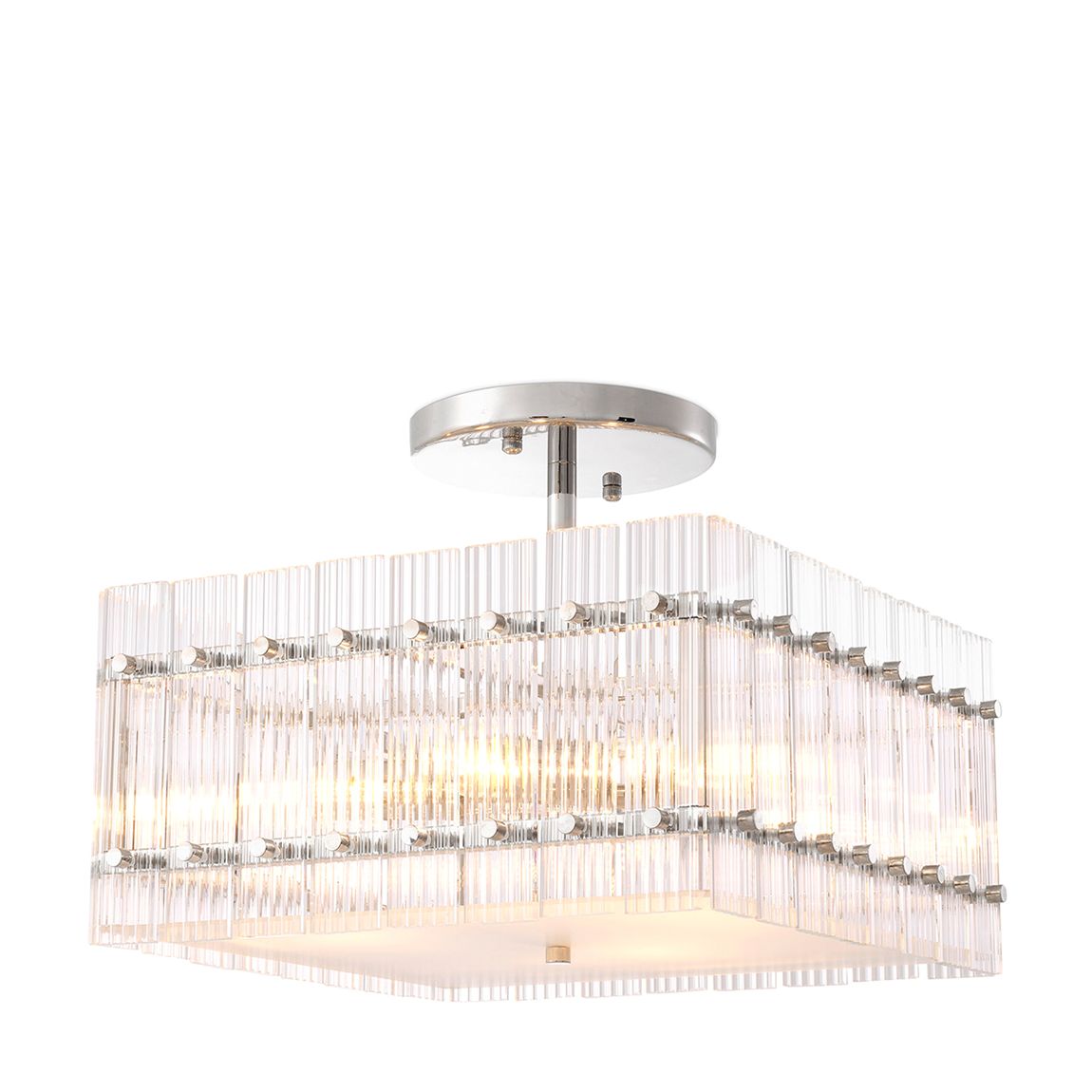 Ruby Ceiling Lamp, Square, Nickel Finish main product photo