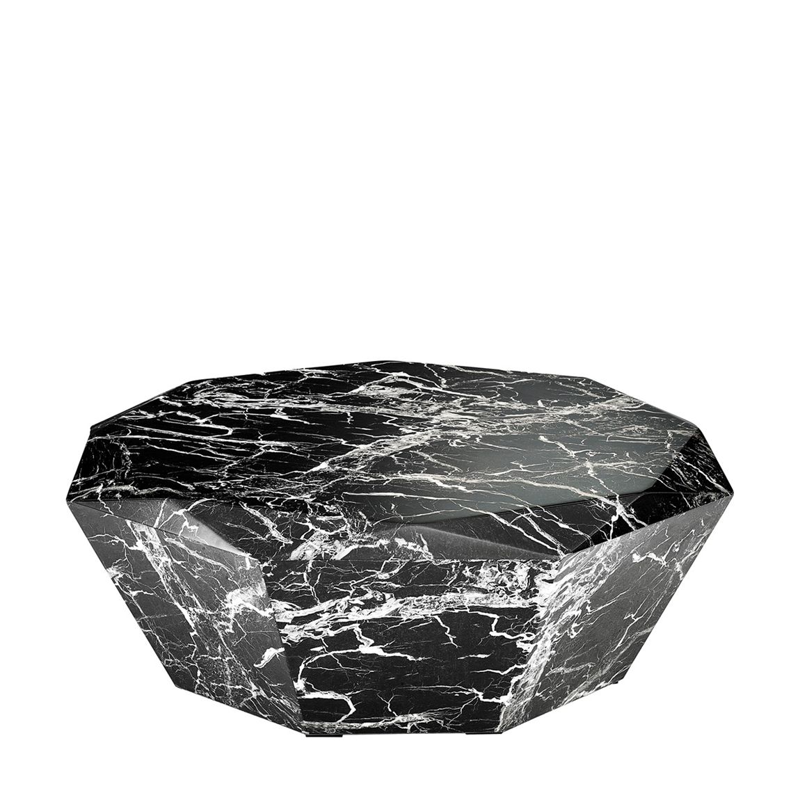 Coffee Table Diamond Black Faux Marble main product photo