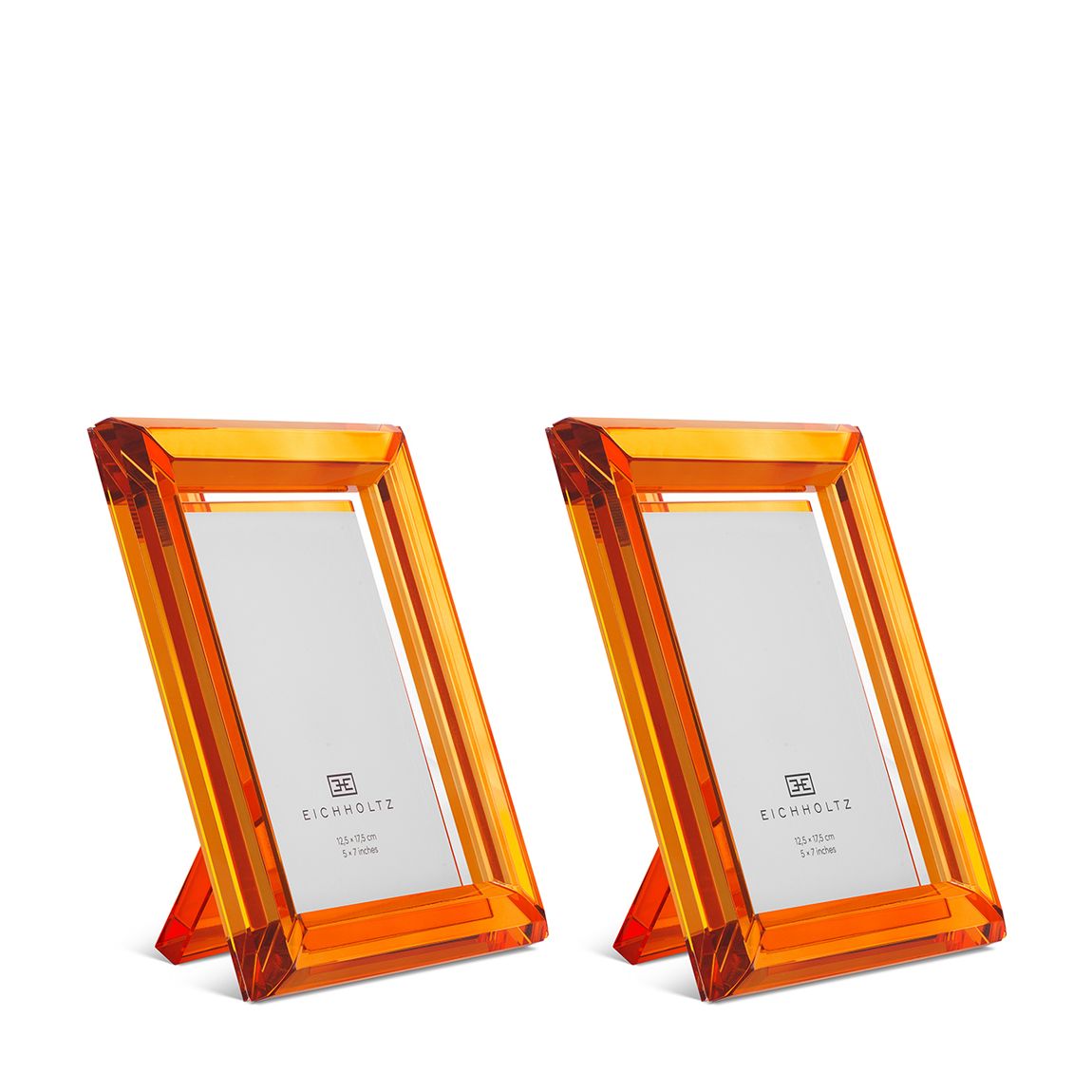 Picture Frame Theory L orange crystal glass set of 2 main product photo