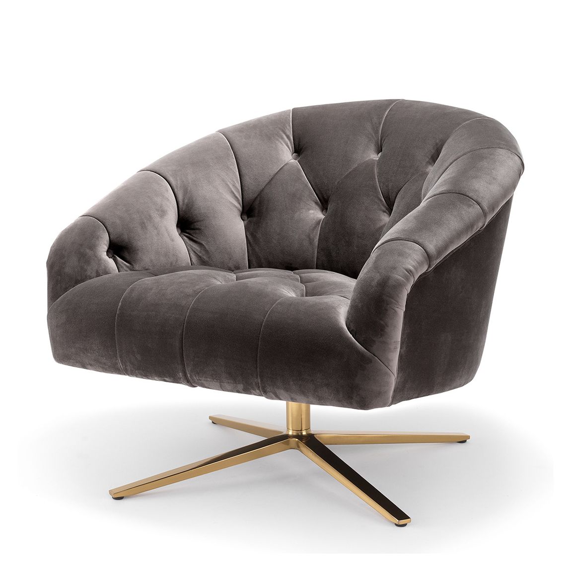 Swivel Chair Gardner Savona Grey Velvet main product photo