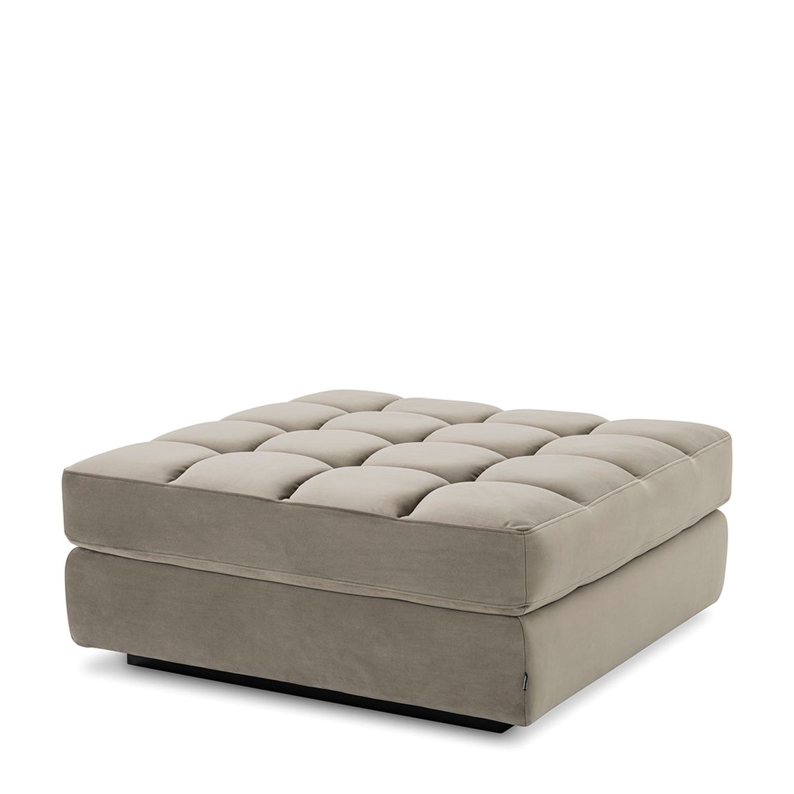 Modular Sofa Dean Savona Greige Velvet - Ottoman main product photo