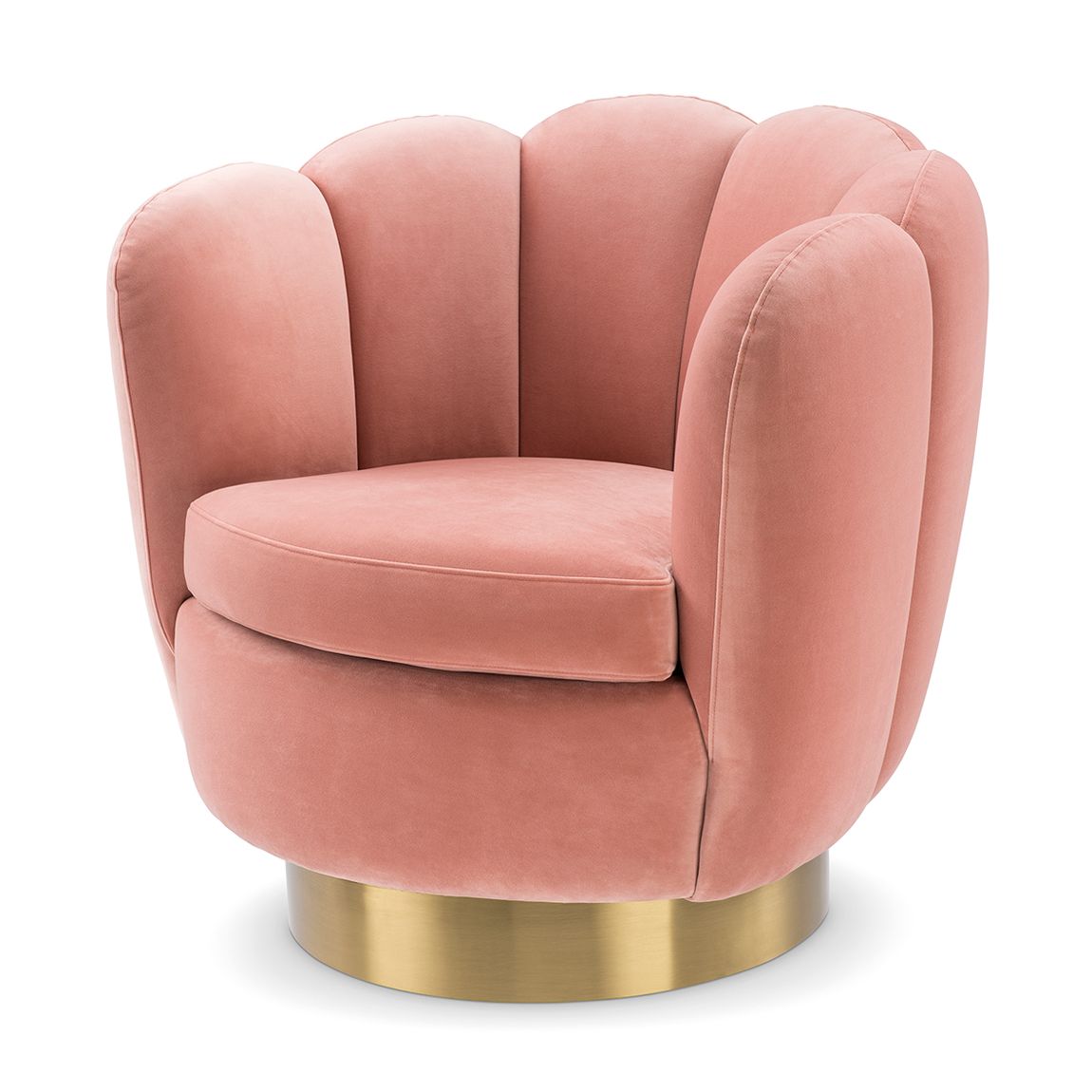 Swivel Chair Mirage Savona Nude Velvet main product photo
