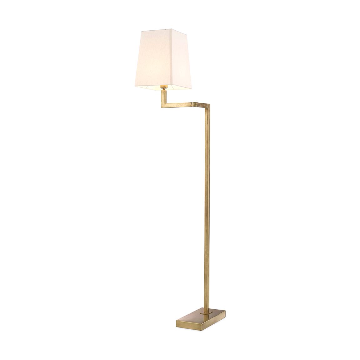 Floor Lamp Cambell Vintage Brass Finish Incl Shade main product photo