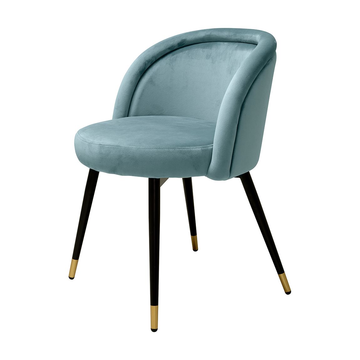 Dining Chair Chloé Savona Blue Velvet Set Of 2 main product photo
