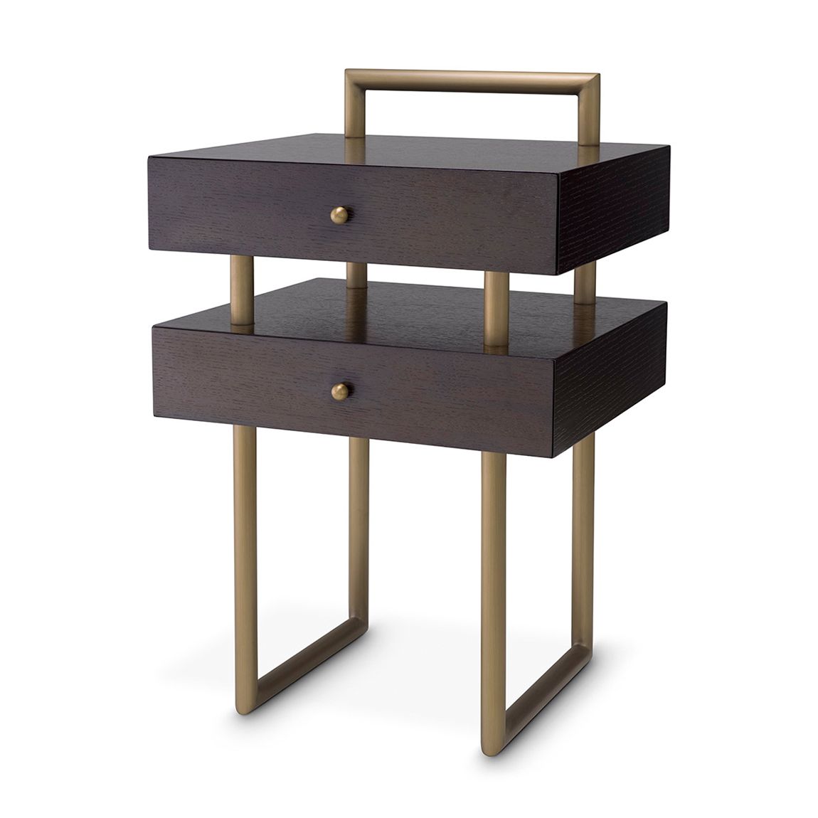 Nightstand Bedini brushed brass finish main product photo
